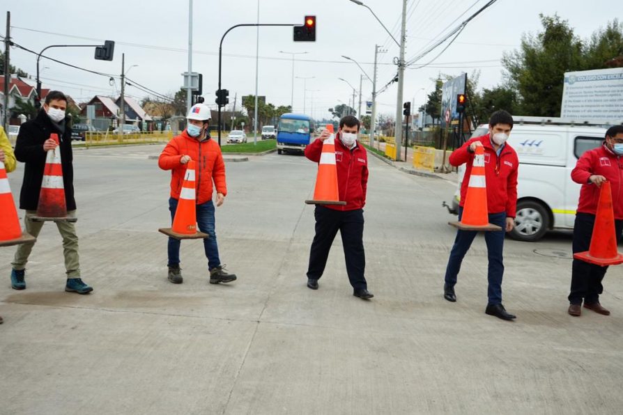 Habilitan parcialmente tránsito por eje Freire-Avenida Alessandri de Curicó