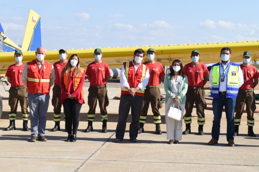 Destacan labor en temporada de incendios forestales del aeródromo El Boldo de Cauquenes